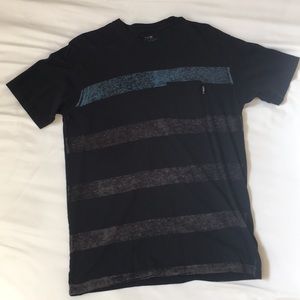 Rusty - Striped Pocket T shirt (Black/Blue/Grey)